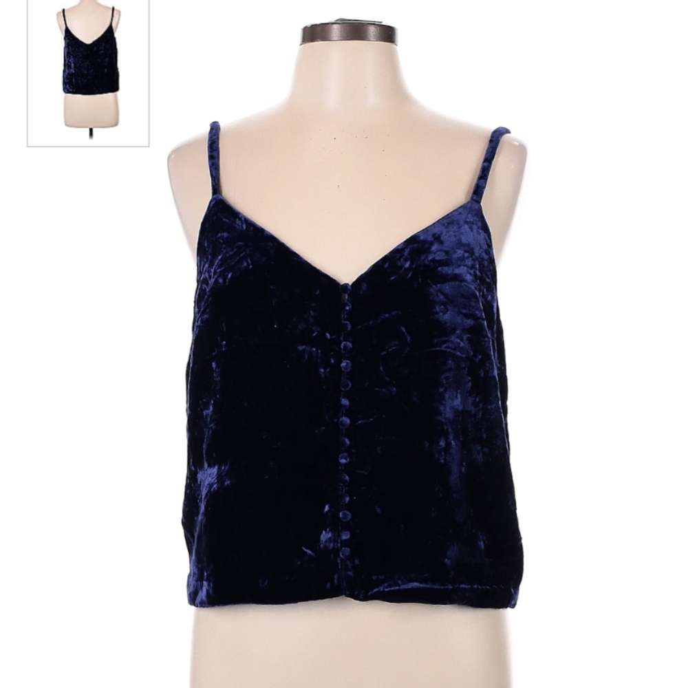Madewell crushed velvet crop cami (10)